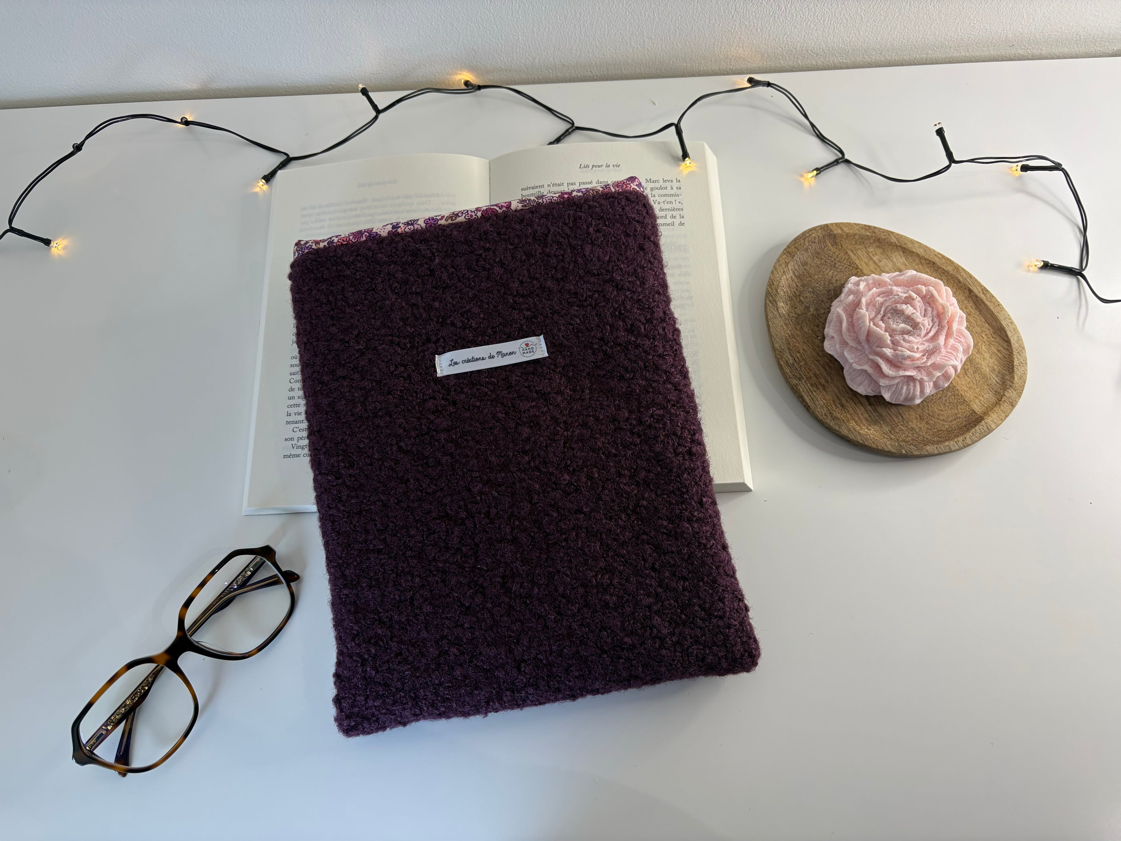 Protège-livre broché Bouclette Violette